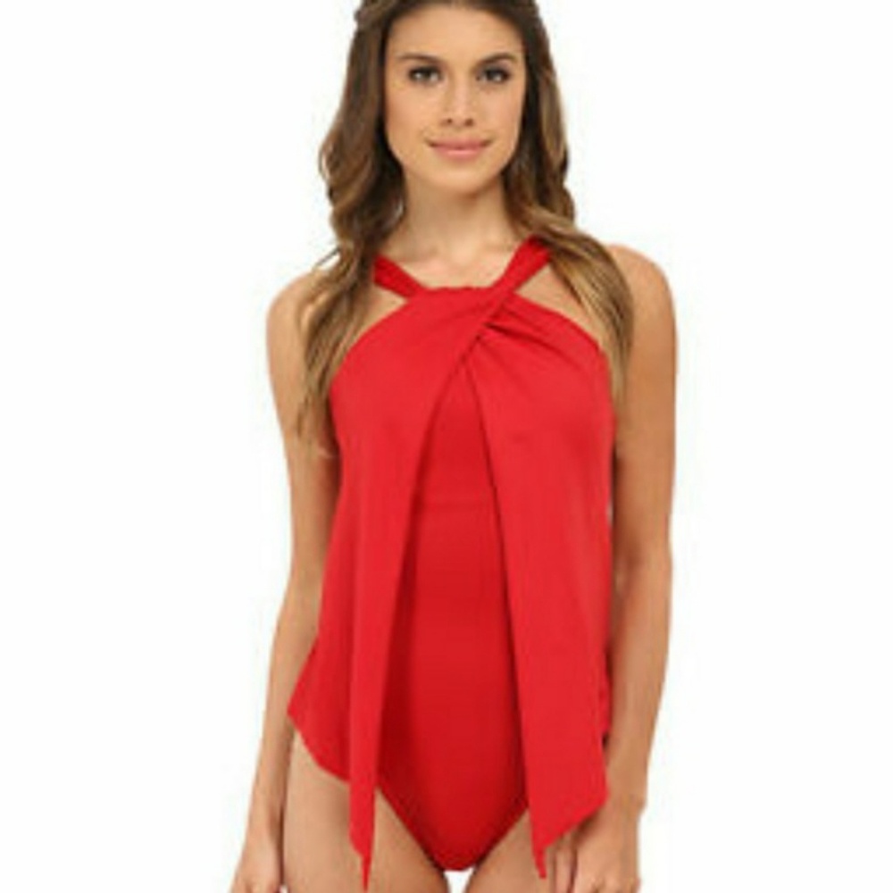 Holter Open Back One Piece Swimwear 